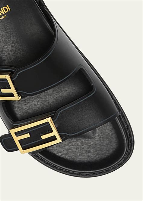 fendi multicolor leather slides|fendi buckle slides.